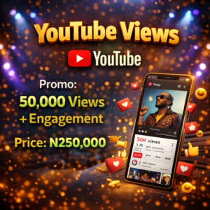 YouTube Views: 50,000 views
